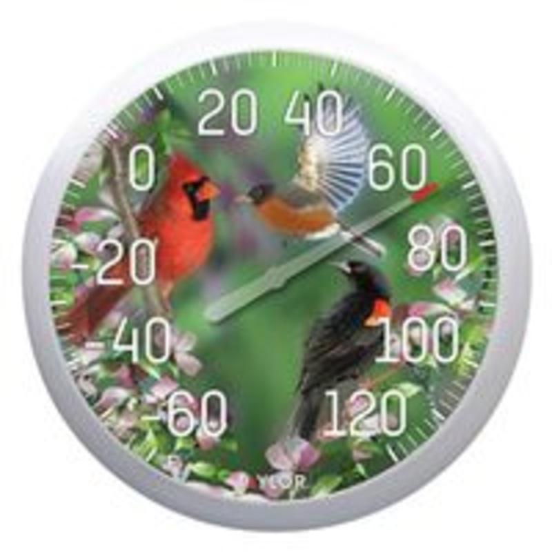 Thermometer Patio 13-Inch Bird