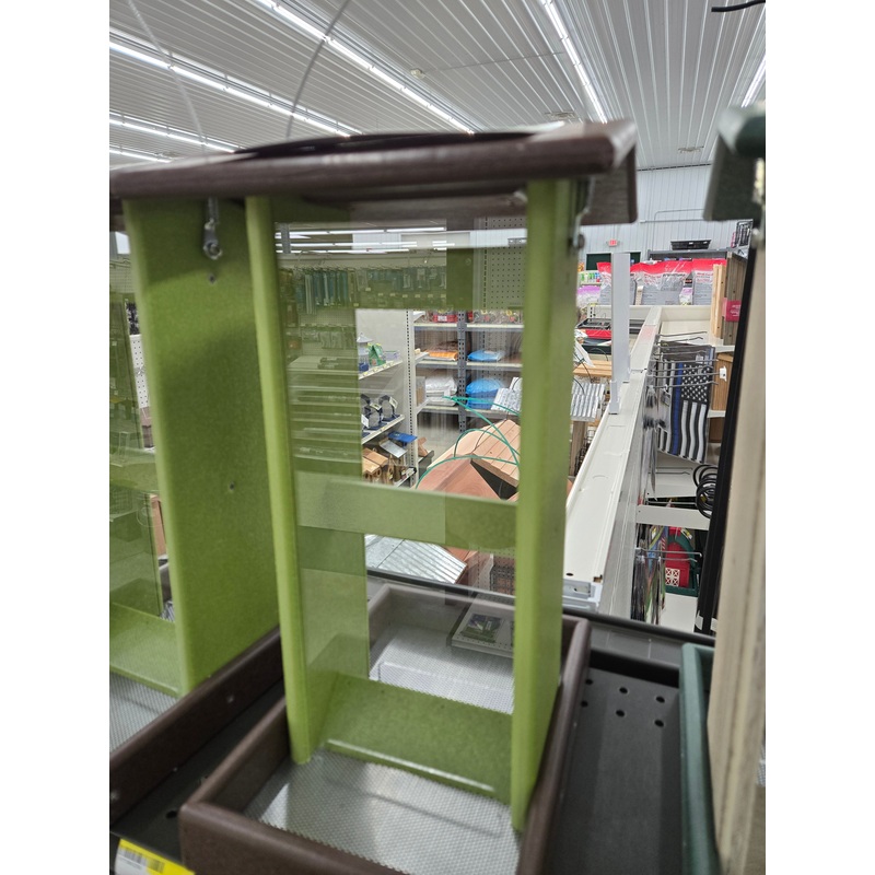Tall Brown and Lime Bird Feeder (4 lbs)