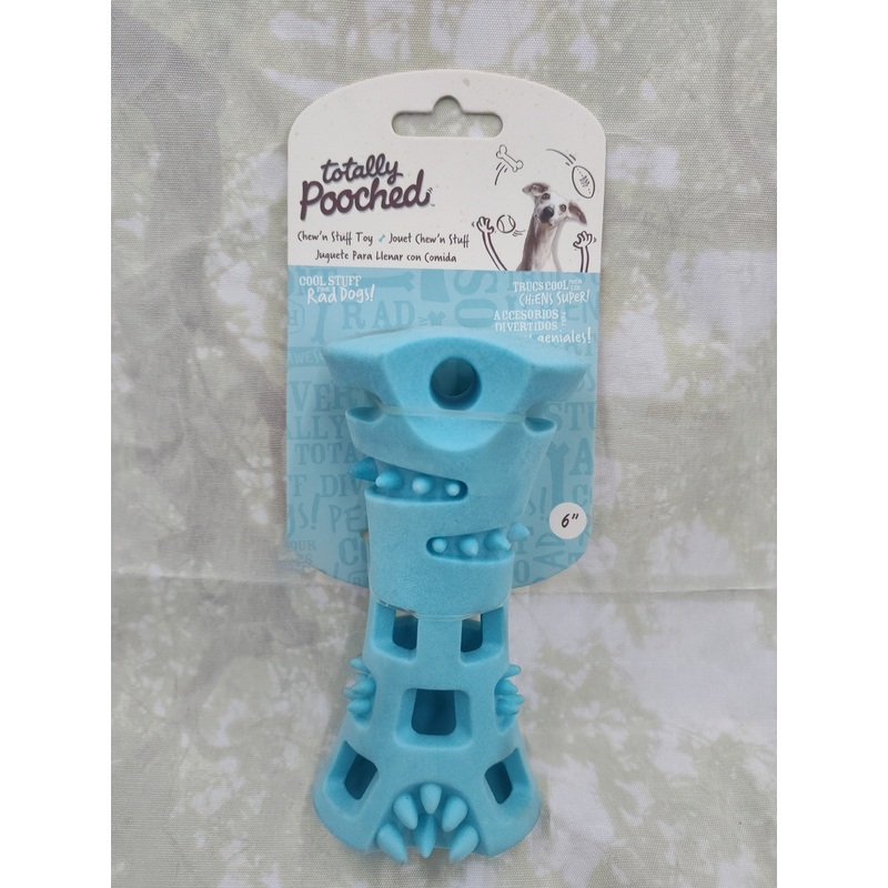 6 Teal Chew/Stuff Foam Toy