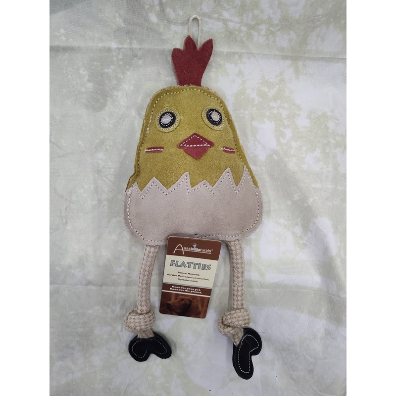 Aussie 11 Flattie Chicken Dog Toy