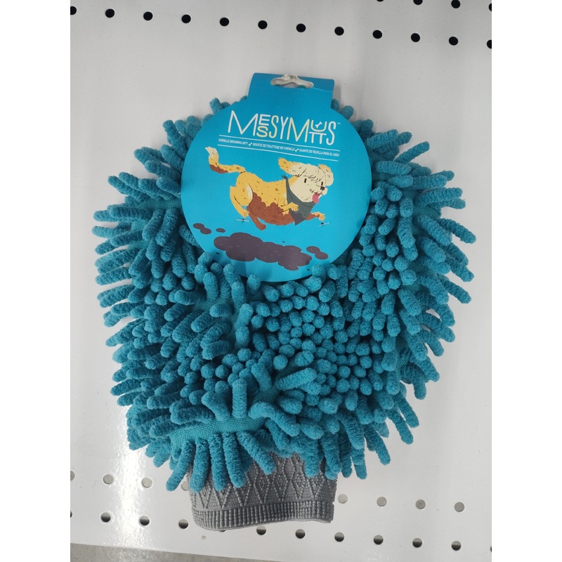 Messy Blue M. Fiber Glove for Pets