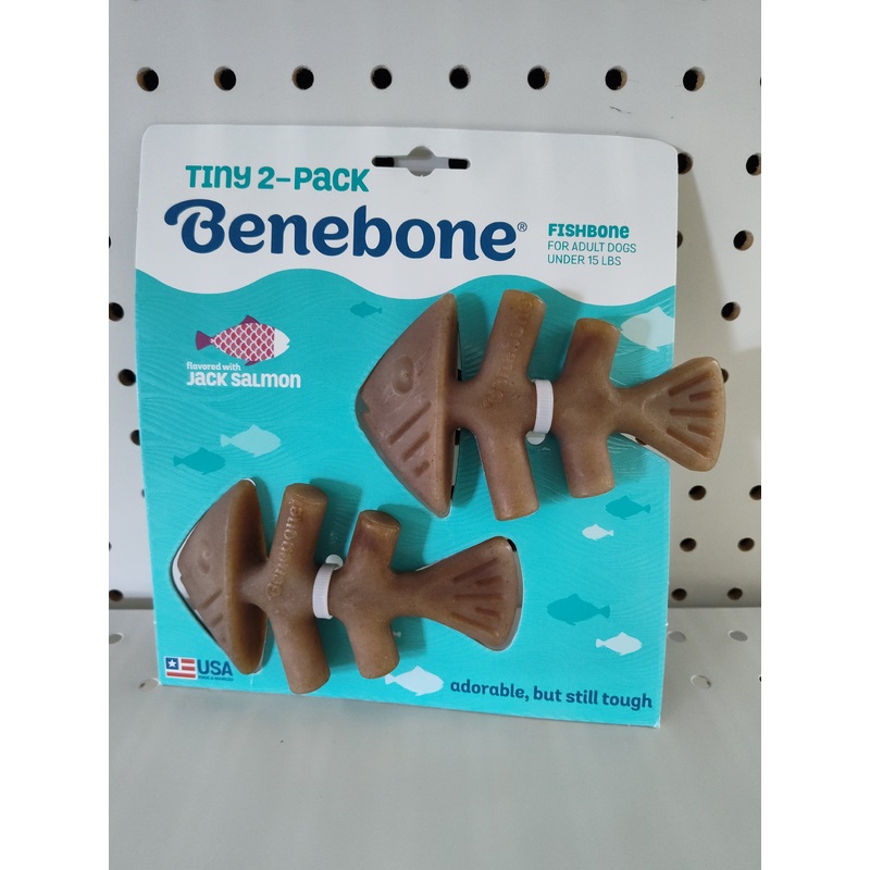 Benebone 2-Pack Fishbone Chew Toys for Dogs