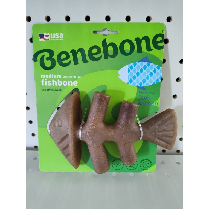 Benebone Medium Fishbone Dog Chew Toy