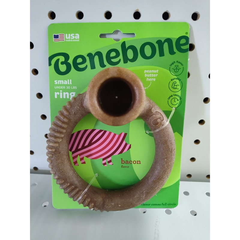 Benebone Small Bacon Ring Dog Chew Toy