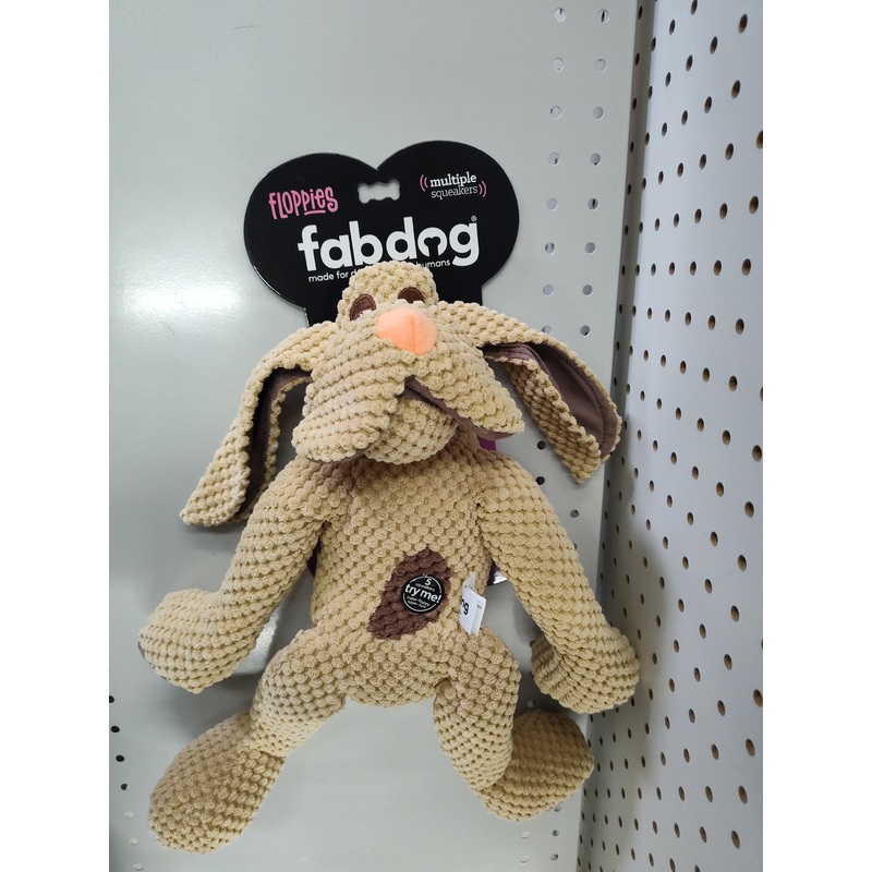 Fab Floppy Dog Toy – Beige, Large