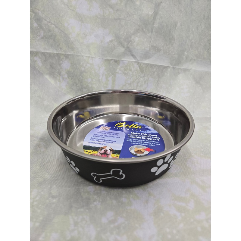 Med Pet Bowl with Paws Design