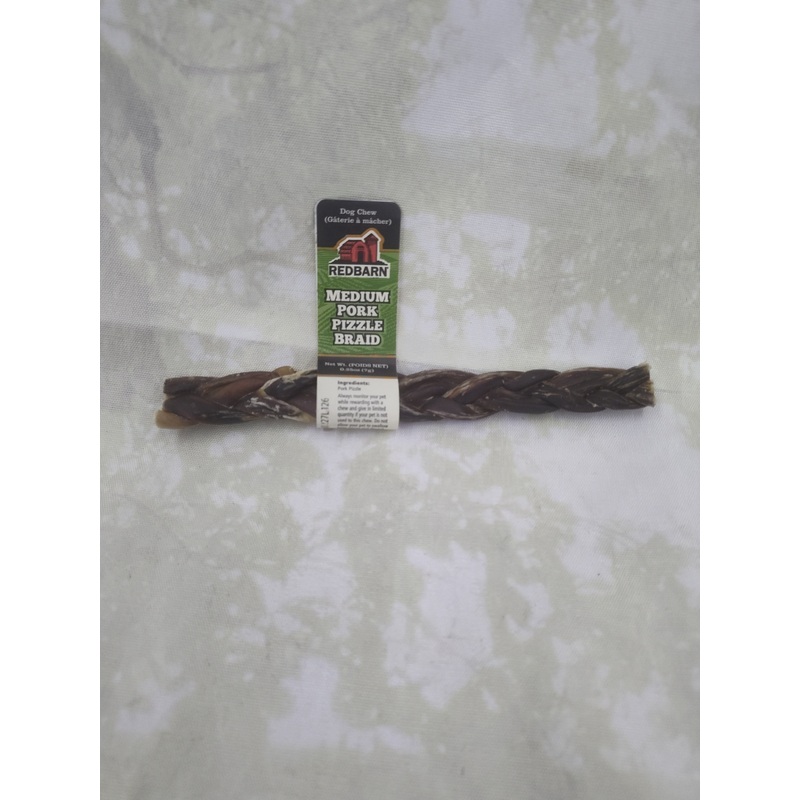Pork Pizzle Braid Dog Chew Treat