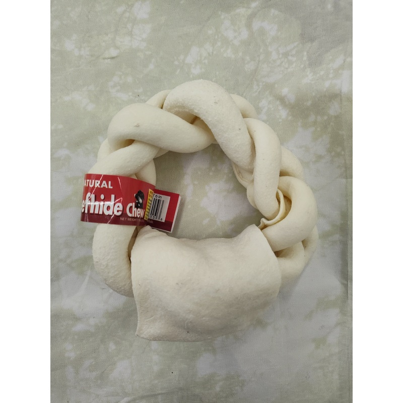 Rawhide Braided Donut – 6 Inch