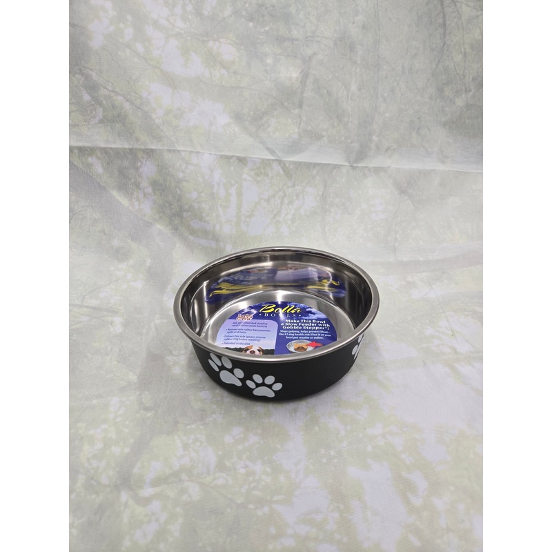 Small Pet Dish with Paws Design