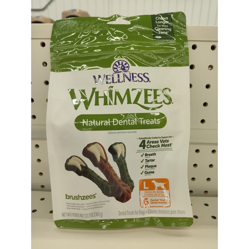Whimzees Toothbrush Chews, Large, 6-Pack