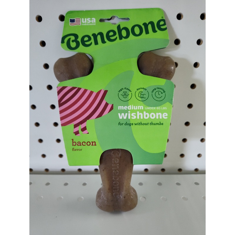 Benebone Wishbone Bacon Flavor Dog Chew Toy