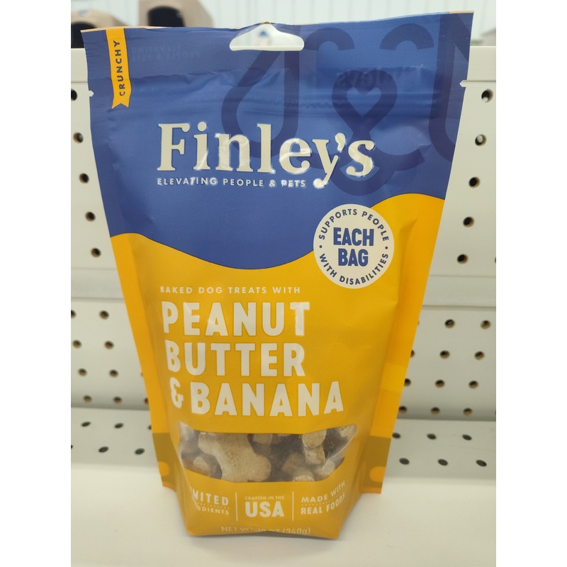 Finley’s Peanut Butter & Banana Dog Treats – 12 oz.