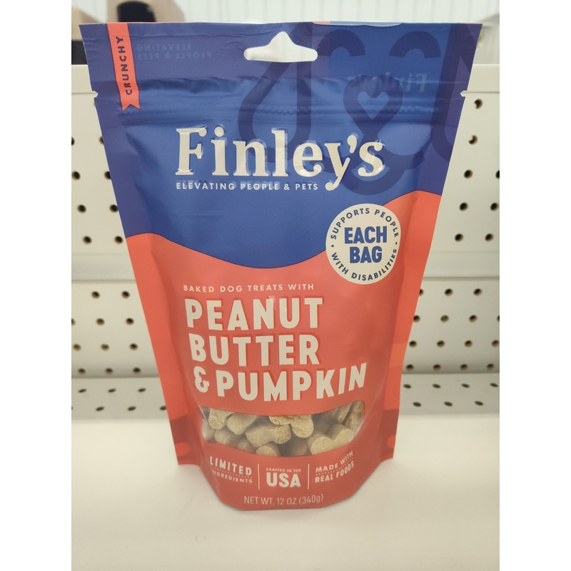 Finley’s Peanut Butter & Pumpkin Dog Treats – 12 oz