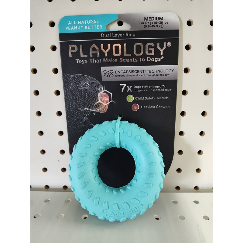 Playology Medium PB Ring Dog Toy