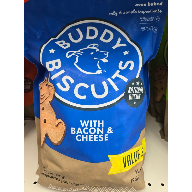 Buddy Biscuit Bacon & Cheese Dog Treats, 3.5 lb