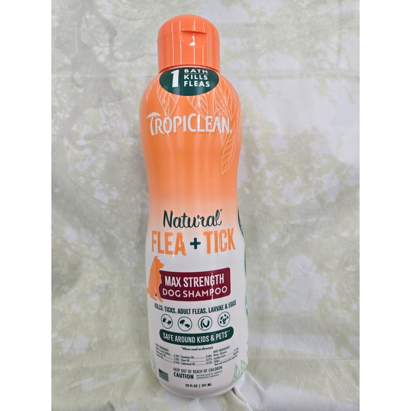 TropiClean Natural Flea and Tick Shampoo, 20 oz.
