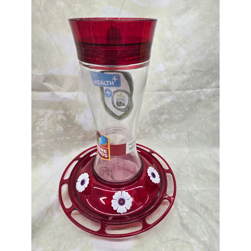 Garnet Hummingbird 20 oz Garden Decor