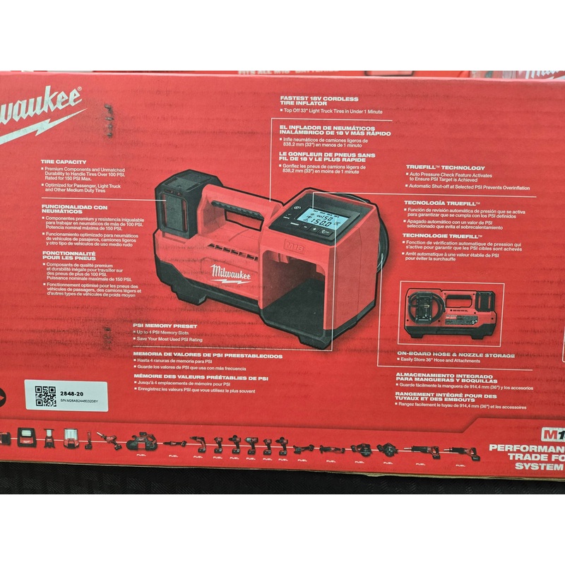 Milwaukee Cordless Tire Inflator M1