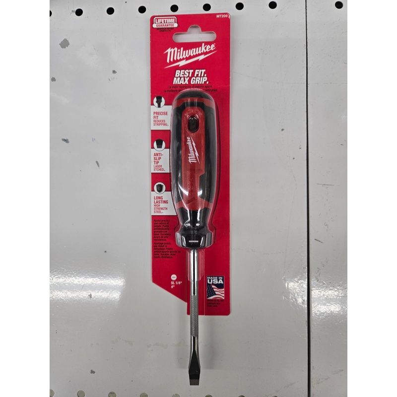 Milwaukee Slotted Screwdriver 1/4