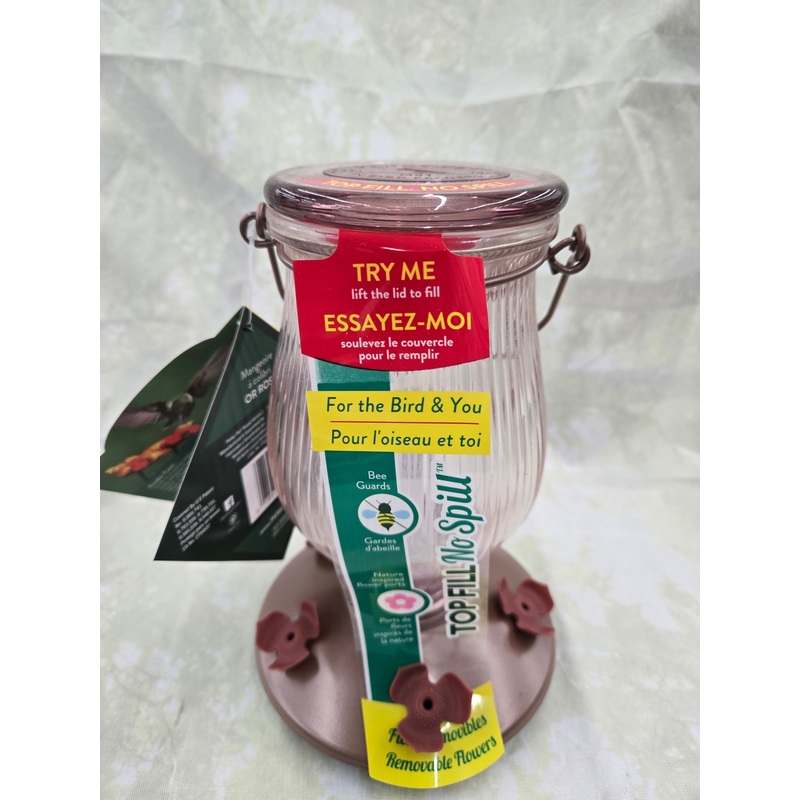 Feeder Hummingbird Glass Reservoir Gold