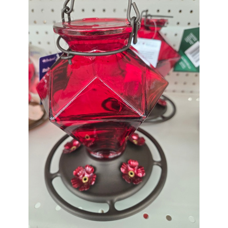 Jewel Glass Hummingbird Feeder