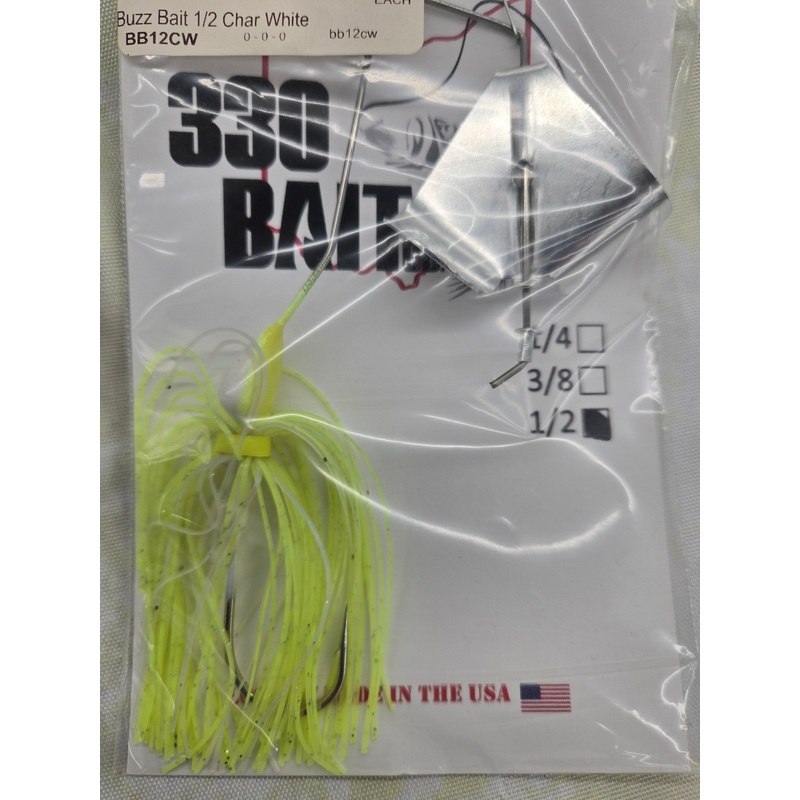 Buzz Bait 1/2 oz. Chartreuse White