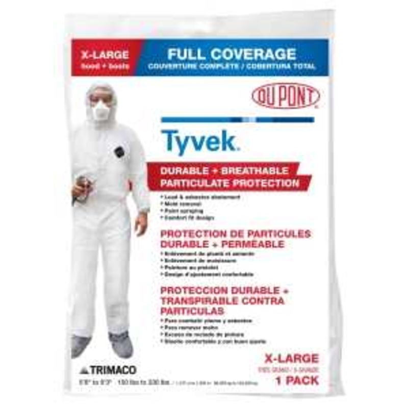 Tyvek X-Large Coverall Paint Suit