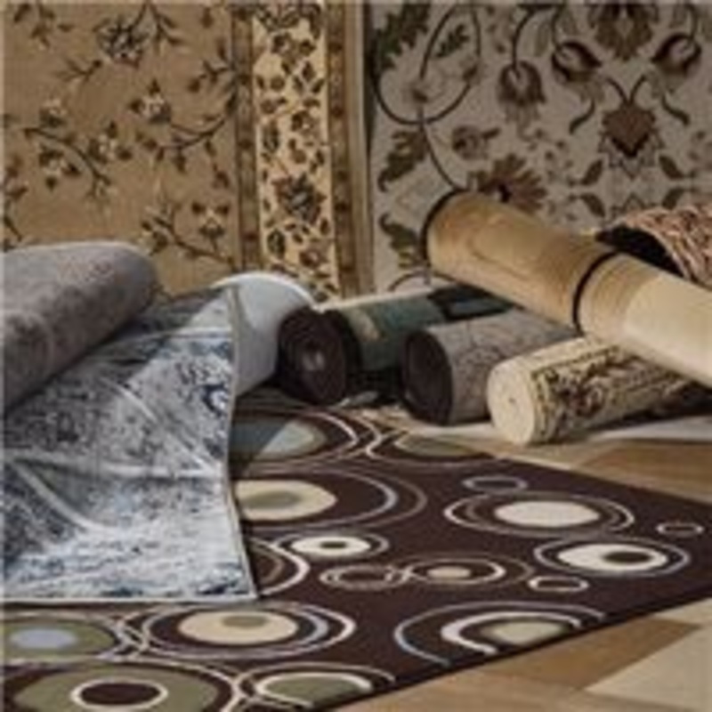 Polyester Area Rug, Assorted Colors, 5ft x 6ft