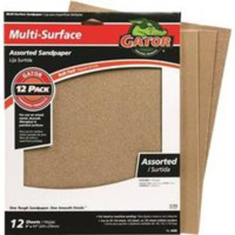 12 Pack 9×11 Assorted Sandpaper
