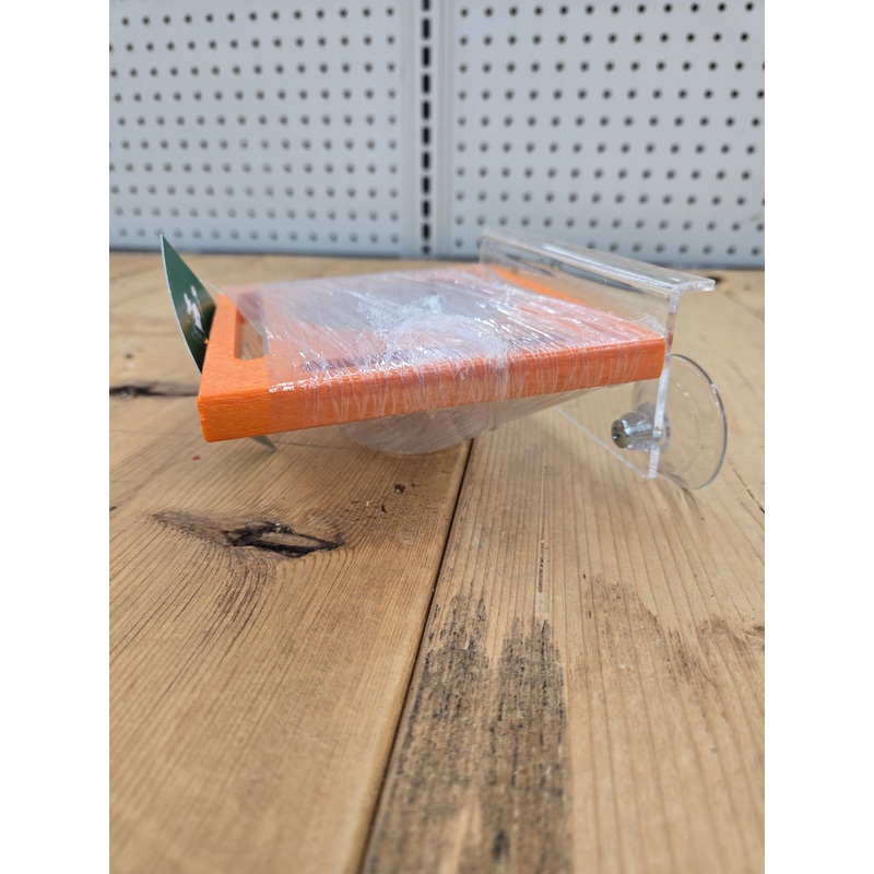 Orange Window Bird Feeder