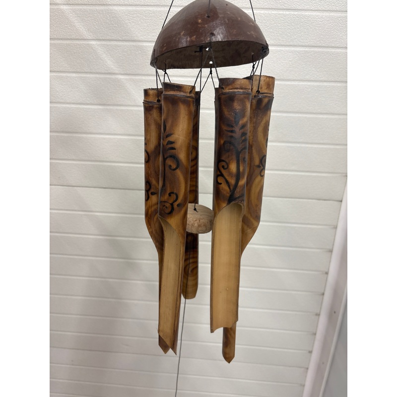 Burnt Bamboo Swirl Wind Chime