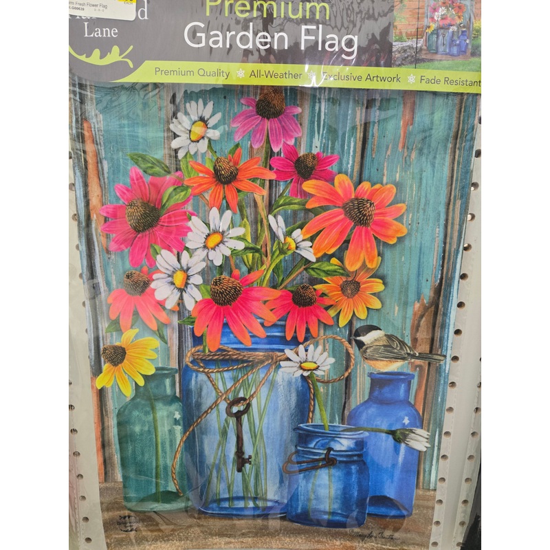 Farm Fresh Floral Flag for Bird Feeders