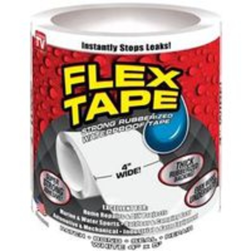 Flex White Tape, 4 in x 5 ft