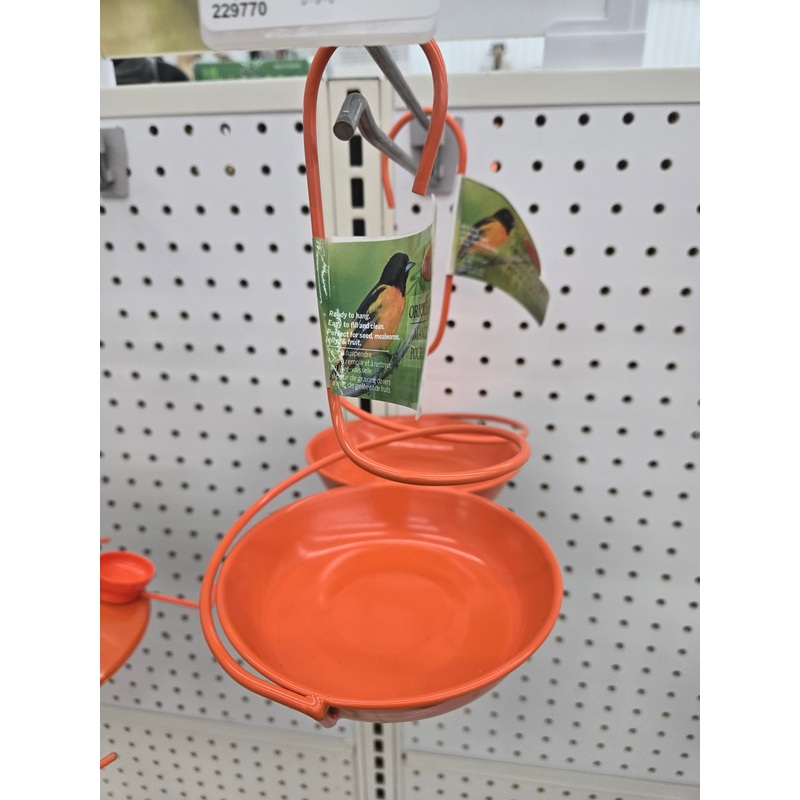 Orange Metal Jelly Feeder
