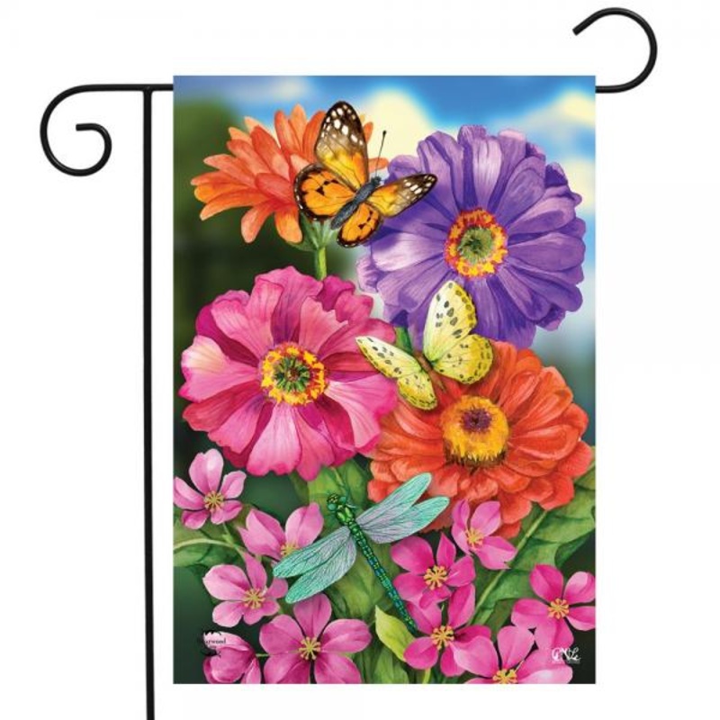 Zinnia Garden Flag