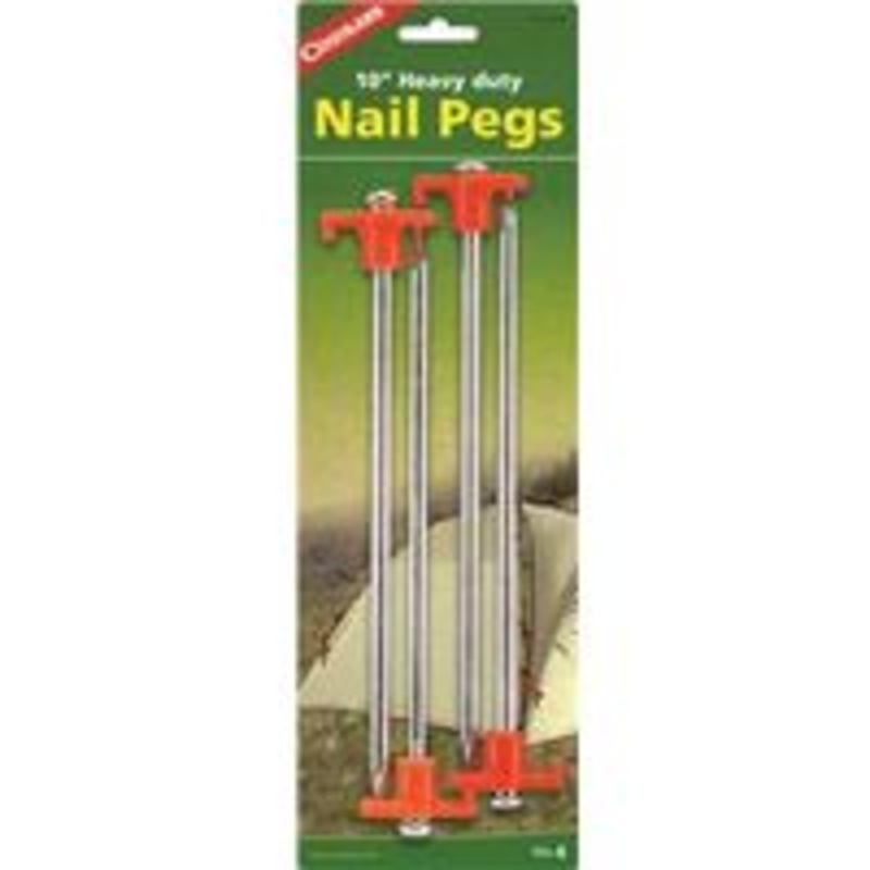 4-Pack Steel 10-Inch Tent Pegs