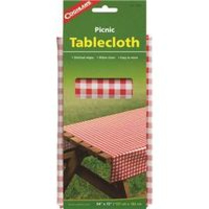 54 x 72 Vinyl Tablecloth for Camping and Outdoor Use
